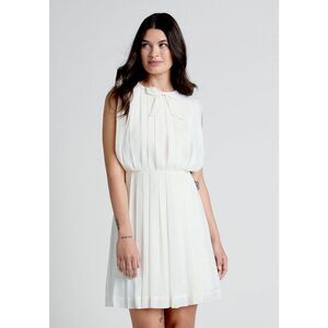 NWT ModCloth The Pleat-est Things Ivory Mini Dress 1X